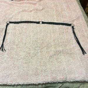 Vintage leather tie belt